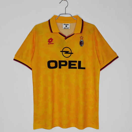 AC Milan 1995/1996 Yellow 3rd away kit