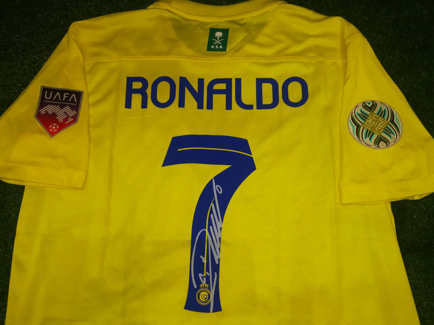 Cristiano Ronaldo SIGNED Al Nassr Home Away Signature Shirt/Jersey + COA