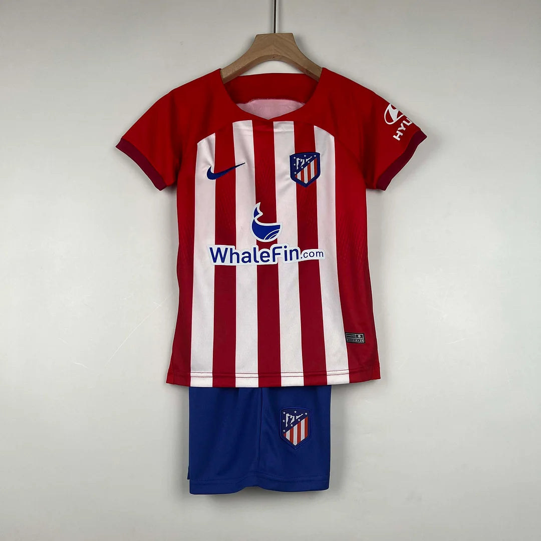 2023/2024 Soccer Jersey Atletico Madrid Home 1:1 Thai Quality Kids Size