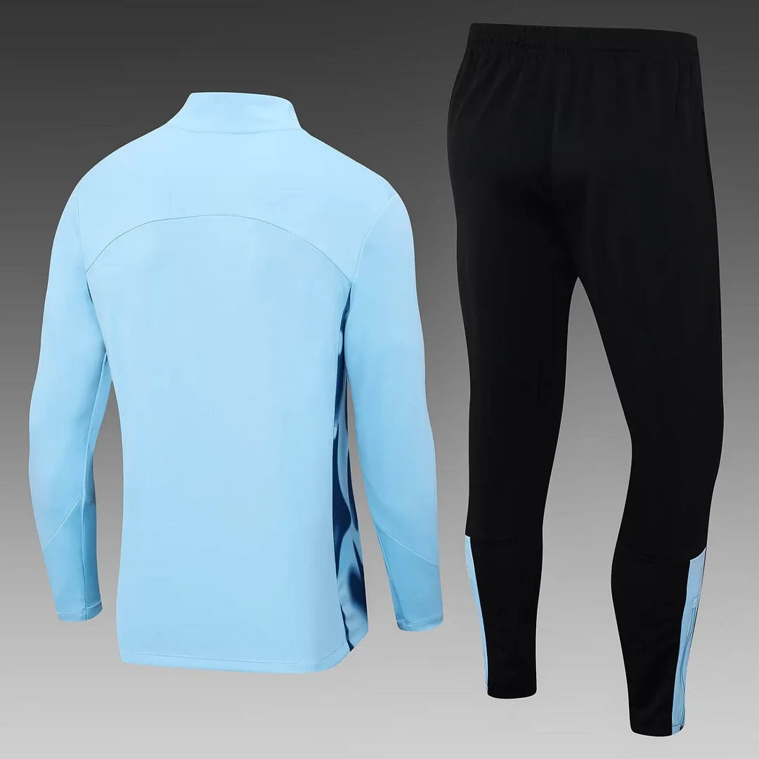 2023/2024 West Ham United Half-Pull Training Suit Light Blue Football Shirt