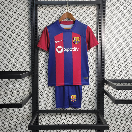 2023/2024 Barcelona Home Football Shirt 1:1 Thai Quality Kids Size