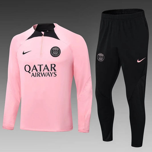 2022/2023 Psg Paris Saint-Germain Half-Pull Training Suit Pink Set