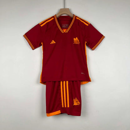 2023/2024 Roma Home Soccer Jersey 1:1 Thai Quality Kids Size