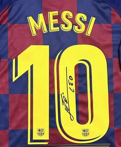 Lionel Messi SIGNED Barcelona HOME 19/20 Signature Shirt/Jersey + COA