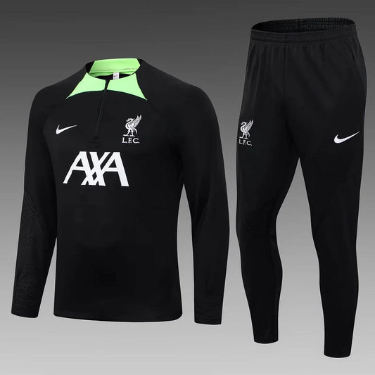 2023/2024 Liverpool Half-Pull Training Suit Black Jersey