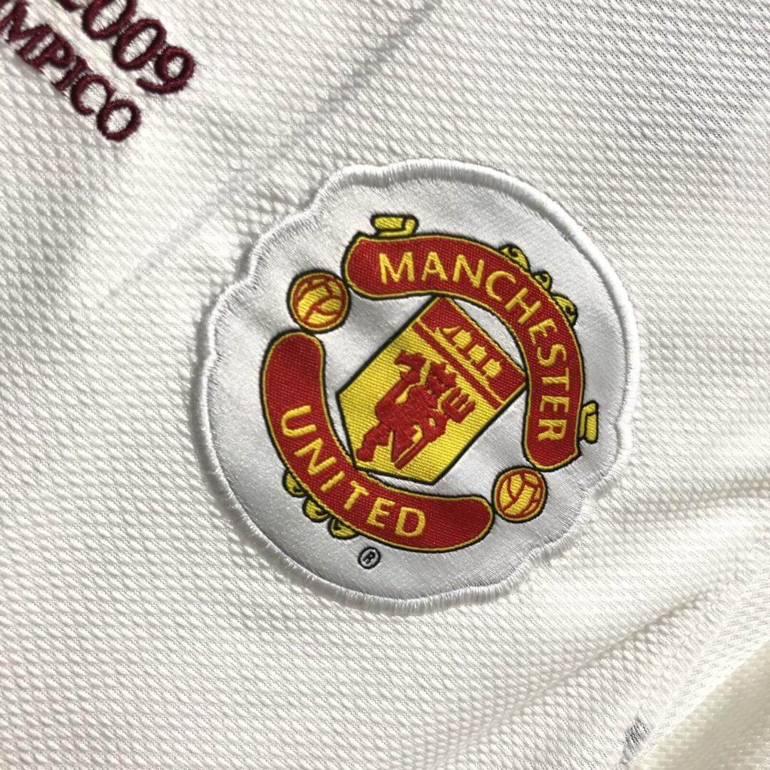 MANU 2008/2009 Away White UCL final Kit – Long Sleeves