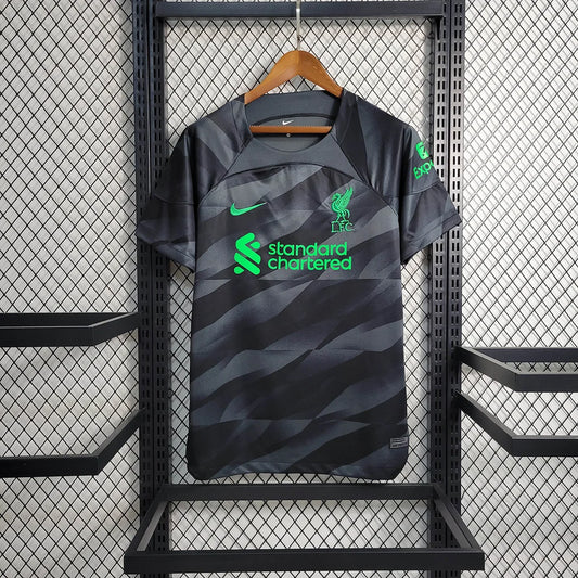 2023/2024 Liverpool Goalkeeper Black Soccer Jersey