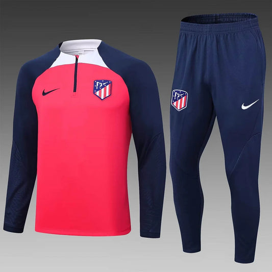 2023/2024 Atletico Madrid Half-Pull Training Suit Red