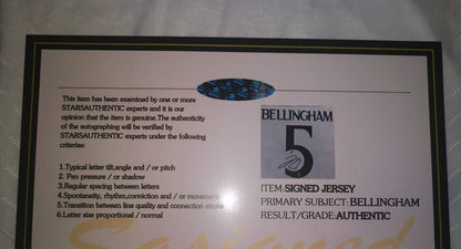 Jude Bellingham SIGNED Real Madrid Signature Shirt/Jersey 23/24 + COA Bellingham