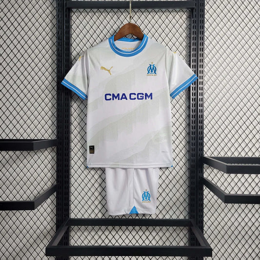 2023/2024 Olympique de Marseille Home Football Shirt 1:1 Thai Quality Kids Size