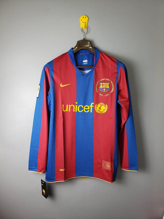 FC Barcelona 2007/2008 Home Kit – Long Sleeves