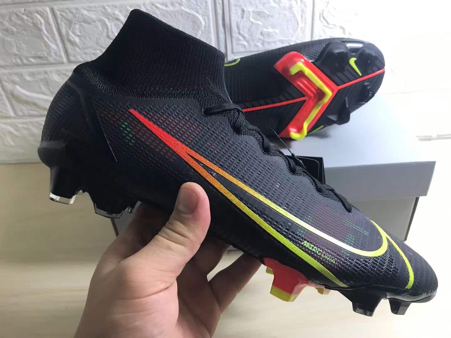 NIKE MERCURIAL SUPERFLY VIII ELITE FG BLACK/CYBER