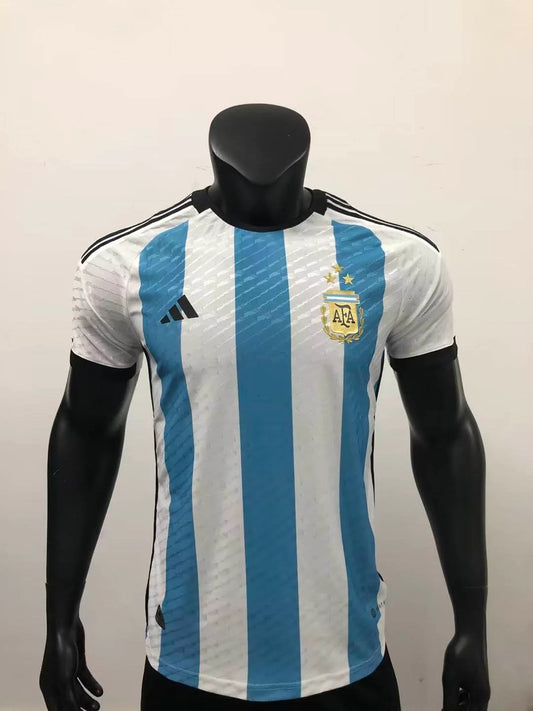 2022 FIFA World Cup Player Version Argentina National Team Home Jersey