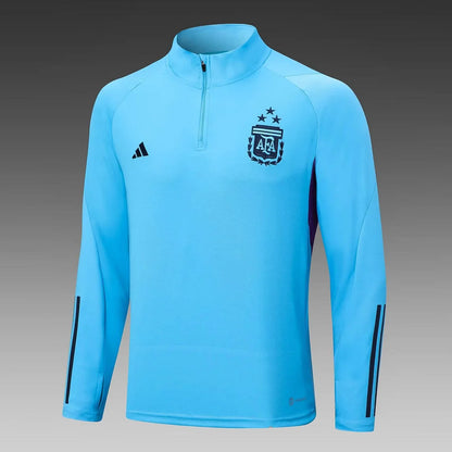 2022 Argentina Half-Pull Training Suit Blue Jersey Set