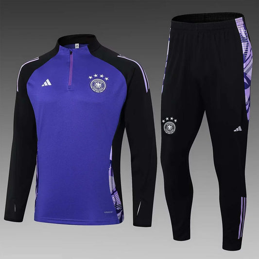 2024 Germany Half-Pull Training Suit Purple Jersey Set