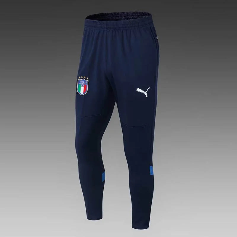 2022 Italy Half-Pull Training Suit Blue Soccer Shirt Set