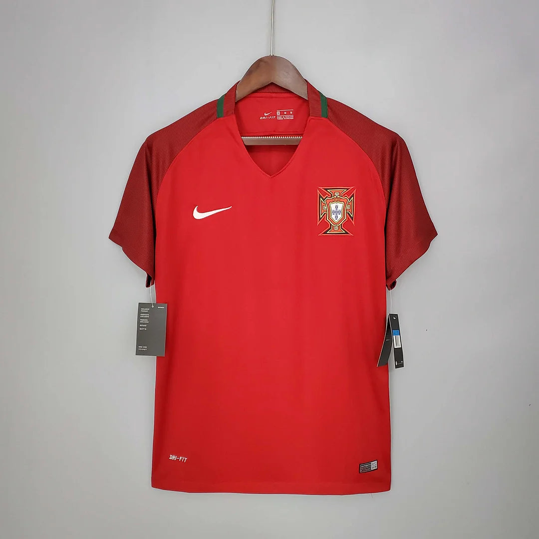 2016 Retro Portugal Home Football Shirt