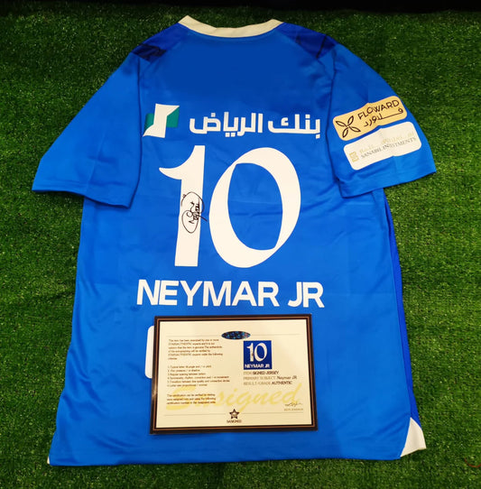 Neymar Jr SIGNED Al Hilal HOME Signature Shirt/Jersey + COA 23/24