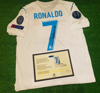 Cristiano Ronaldo SIGNED Real Madrid UCL Final 2018 Signature Shirt/Jersey + COA 17/18