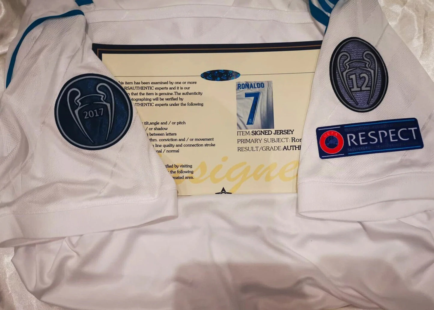 Cristiano Ronaldo SIGNED Real Madrid UCL Final 2018 Signature Shirt/Jersey + COA 17/18