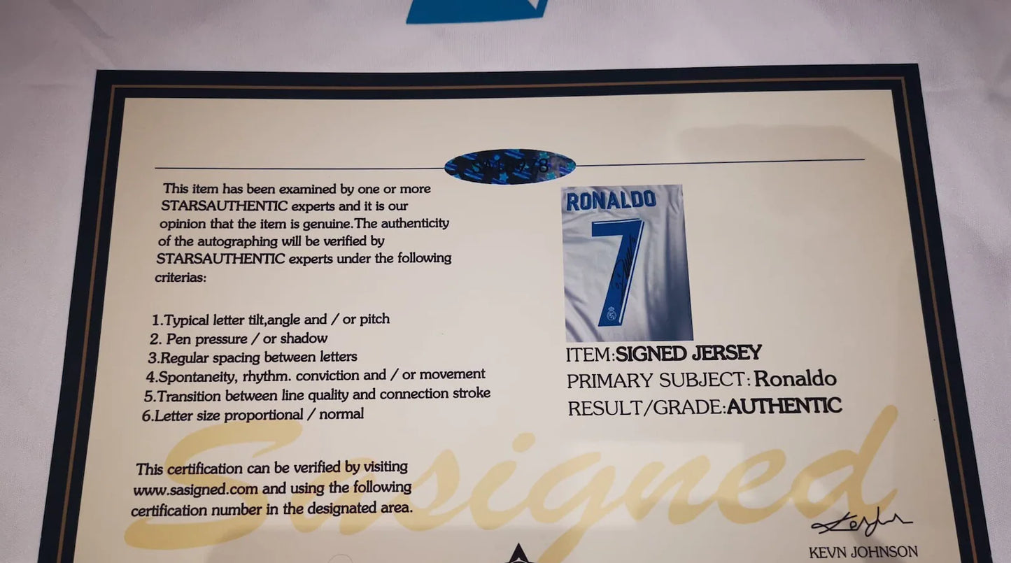 Cristiano Ronaldo SIGNED Real Madrid UCL Final 2018 Signature Shirt/Jersey + COA 17/18