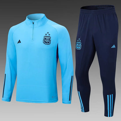 2022 Argentina Half-Pull Training Suit Blue Jersey Set