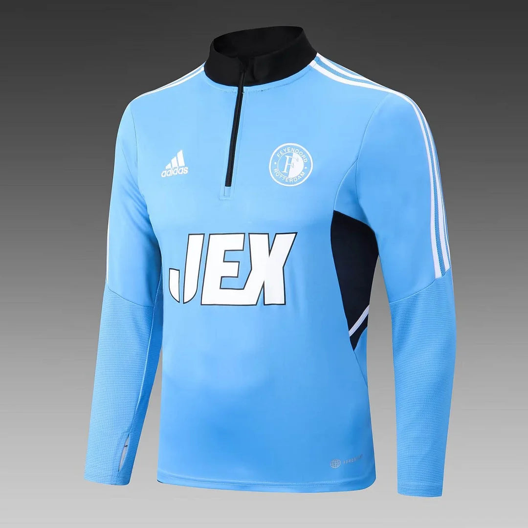 2022/2023 Feyenoord Rotterdam Half-Pull Training Suit Blue Football Shirt