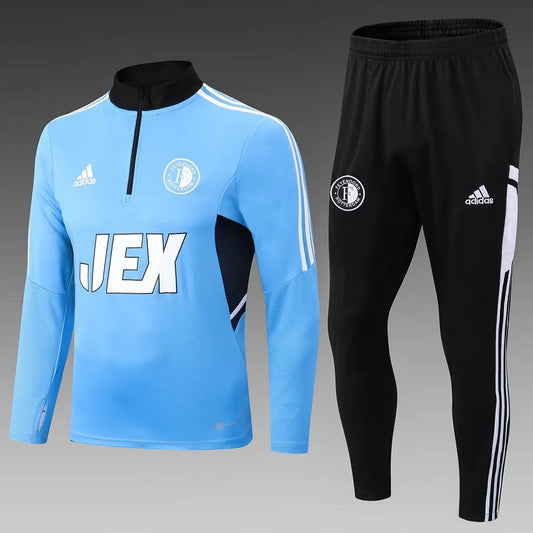 2022/2023 Feyenoord Rotterdam Half-Pull Training Suit Blue Football Shirt