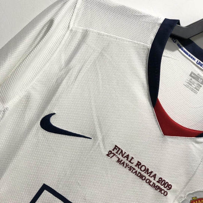 MANU 2008/2009 Away White UCL final Kit – Long Sleeves