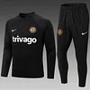 2022/2023 Chelsea Half-Pull Training Suit Black Football Shirt