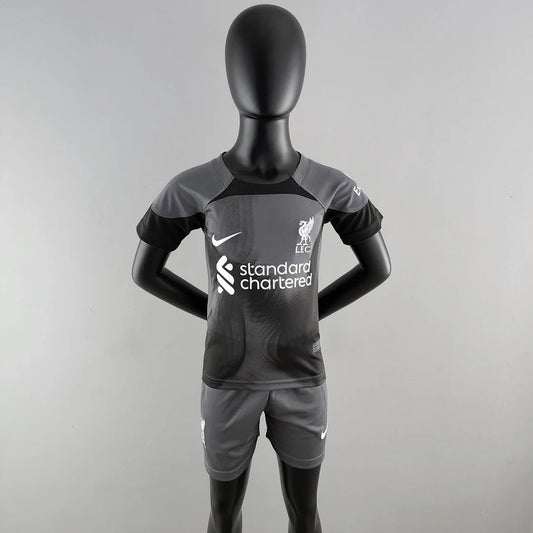 2022/2023 Liverpool Goalkeeper Black Soccer Jersey 1:1 Thai Quality Kids Size