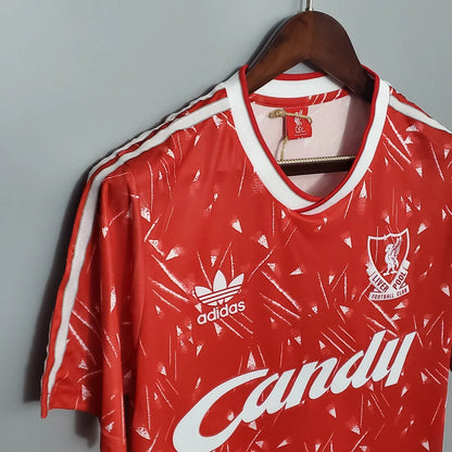 Retro 1989/1991 Liverpool Football Shirt Home