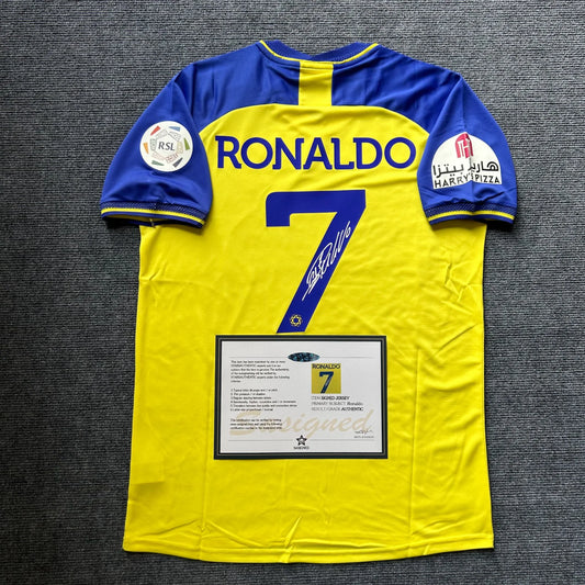 Cristiano Ronaldo SIGNED Al Nassr Signature Shirt/Jersey + COA